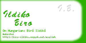 ildiko biro business card